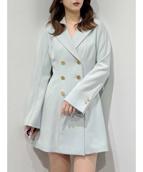 MERCURYDUO（マーキュリーデュオ）の「2WAYフィット&フレアジャケットワンピース（ワンピース・レディース・アイボリー/ベビーピンク/ミントグリーン/ネイビー・S/M）」の8枚目の写真