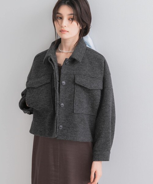 URBAN RESEARCH ROSSO（アーバンリサーチロッソ）の「ブークレーブルゾン（ブルゾン・レディース・OFF/CHARCOAL・Free）」の15枚目の写真