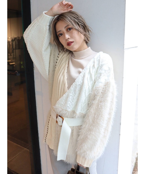 ミクスチャーカシュクールニット