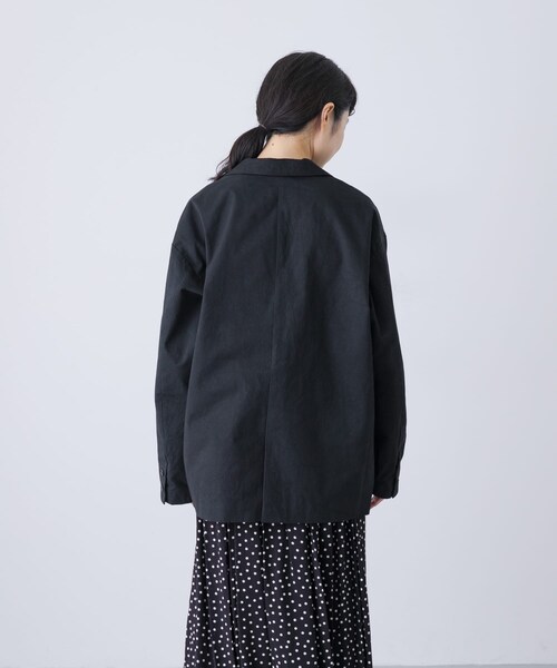 かぐれ(カグレ)の「Tailored jacket w/lining(テーラードジャケット・レディース・BEIGE/BLACK・FREE)」の4枚目の写真