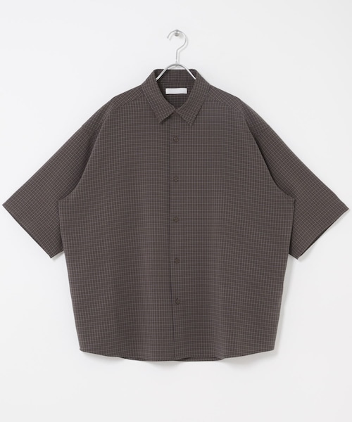 SENSE OF PLACE by URBAN RESEARCH（センスオブプレイスバイアーバンリサーチ）の「マイクロチェックエクストラルーズショートスリーブシャツ（シャツ/ブラウス・メンズ・BLACK/BROWN/GREEN/NAVY/WHITE・M/L）」の15枚目の写真