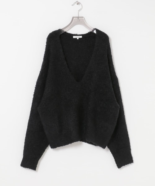 URBAN RESEARCH(アーバンリサーチ)の「Studio Doe Wool V-neck Loose Sweater(ニット/セーター・レディース・BLACK・S)」の1枚目の写真