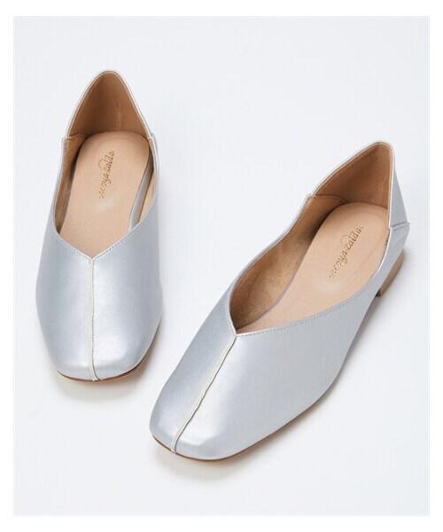 nissen（ニッセン）の「【ゆったり幅広】スクエアトゥセンターシームバブーシュ（低反発中敷）（ワイズ４Ｅ）（パンプス・メンズ・黒/オーク/パイソン柄/シャンパンゴールド/シルバー/グレージュ・M=23.0~23.5cm/4E/L=24.0~24.5cm/4E/LL=25.0~25.5cm/4E/3L=26.0~26.5cm/4E）」の16枚目の写真