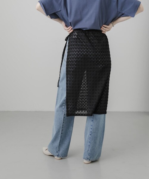 SMELLY（スメリー）の「レイヤードラップスカート（スカート・レディース・BLK/IVO・-）」の17枚目の写真