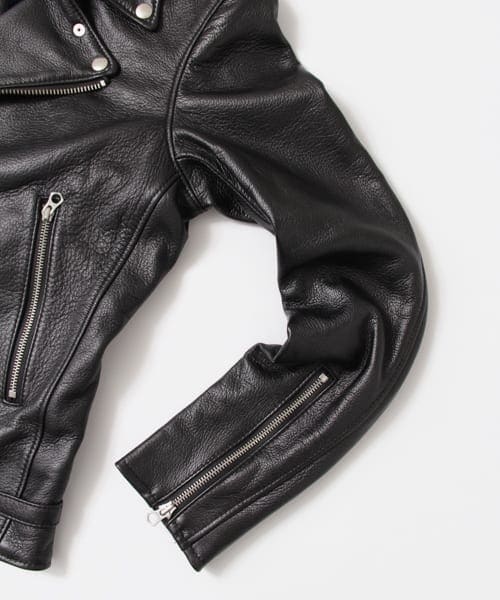 URBAN RESEARCH Sonny Label（アーバンリサーチサニーレーベル）の「SEVESKIG　別注GOAT SKIN S-RIDERS JACKET（ライダースジャケット・メンズ・BLACK・S/M）」の11枚目の写真