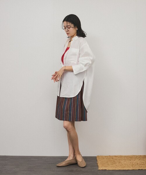 ADAM ET ROPE'(アダムエロペ)の「プリマベールファームリーリブタンクトップ / UVケア・洗える(タンクトップ・レディース・ブラック/オフホワイト/レッド系/パープル・F)」の17枚目の写真