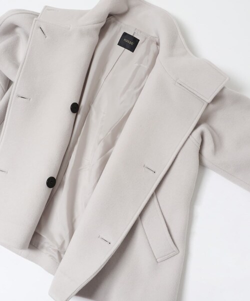 URBAN RESEARCH ROSSO（アーバンリサーチロッソ）の「スーパー140シャルム2WAYカラーコート（テーラードジャケット・レディース・L/GREIGE/MOCHA/CHARCOAL・FREE）」の15枚目の写真
