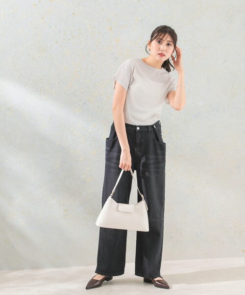 URBAN RESEARCH ROSSO（アーバンリサーチロッソ）の「シアーフライスTシャツ（Tシャツ/カットソー・レディース・L.GREIGE/D.NAVY・FREE）」の13枚目の写真