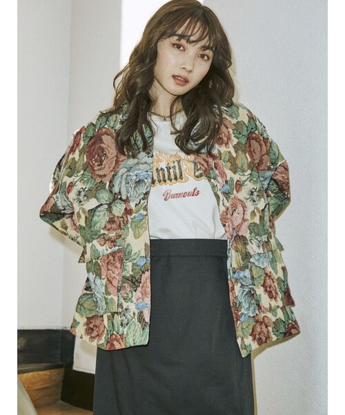 jouetie（ジュエティ）の「ミリタリーチャイナジャケット（ミリタリージャケット・レディース・アイボリー/ブラック/ブルー/カーキ・M）」の18枚目の写真