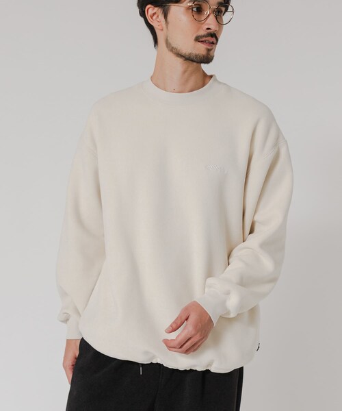URBAN RESEARCH(アーバンリサーチ)の「『別注』THOUSAND MILE×URBAN RESEARCH ニットフリースクルーネックプルオーバー(その他トップス・メンズ・BLACK/CHARCOAL/NAVY/OFF・M/L)」の7枚目の写真