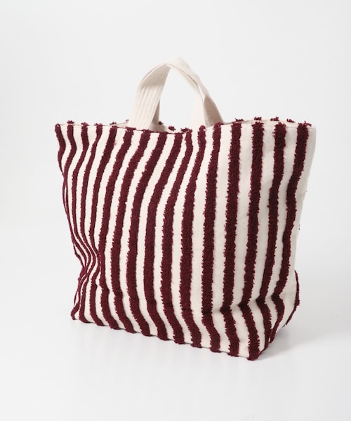 URBAN RESEARCH DOORS(アーバンリサーチドアーズ)の「beej LOOP STRIP BOX TOTEBAG(トートバッグ・レディース・CHOCOLATE/GREEN・One)」の4枚目の写真