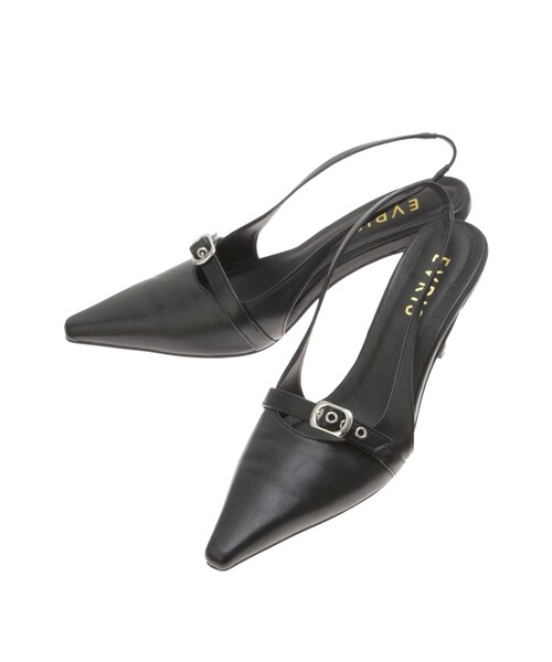 EVRIS（エヴリス）の「ベルテッドミュール（パンプス・レディース・ブラック/レッド/ミックス・S/M/L）」の3枚目の写真