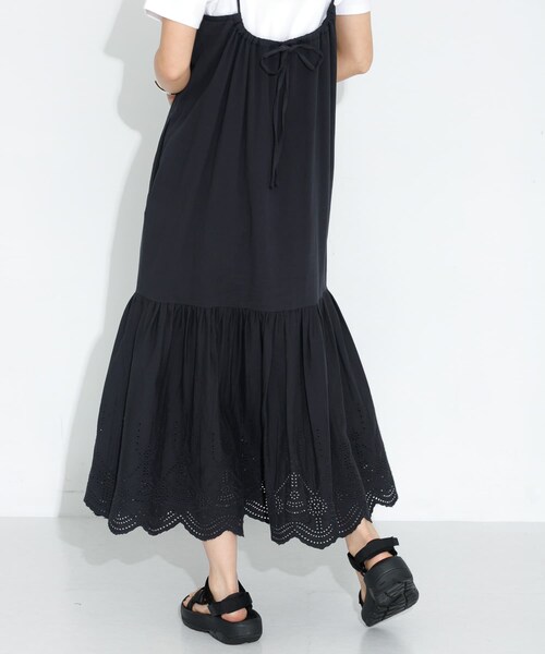 URBAN RESEARCH Sonny Label（アーバンリサーチサニーレーベル）の「シフリーコットンキャミワンピース（ワンピース・レディース・ブラウン/ブラック/オフ・FREE）」の18枚目の写真