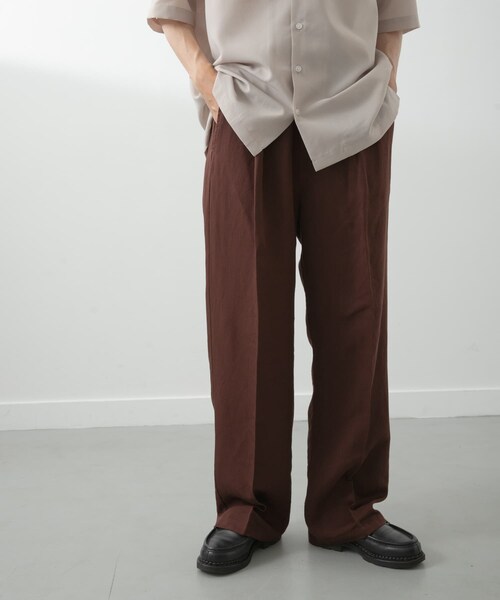 ITEMS URBANRESEARCH（アイテムズ アーバンリサーチ）の「Linen Blend Tapered Pants（その他パンツ・メンズ・NVY/BRN/BLK・M/L）」の15枚目の写真