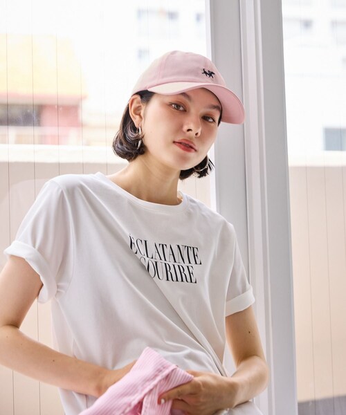 ROPE' PICNIC(ロペピクニック)の「コットンツイル刺繍キャップ/抗菌防臭(キャップ・レディース・キナリ/ネイビー/ピンク・F)」の16枚目の写真