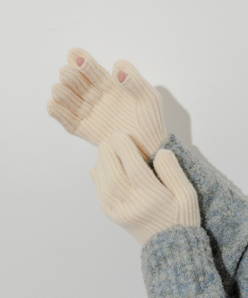 SMELLY（スメリー）の「ホールタッチニットグローブ（ベルト・レディース・IVO/BLK/BEG・-）」の7枚目の写真