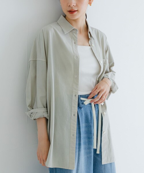 URBAN RESEARCH（アーバンリサーチ）の「new basic　ガーメントダイオーバーシャツ（シャツ/ブラウス・レディース・SAGE/PINK/IVORY・FREE）」の17枚目の写真