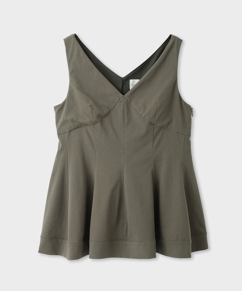 ROPE'（ロペ）の「【一部店舗限定】【REALM（レルム）】V-NECK PEPLUM BLOUSE｜セットアップブラウス　26SS（シャツ/ブラウス・レディース・ダークブラウン/カーキ・38）」の11枚目の写真
