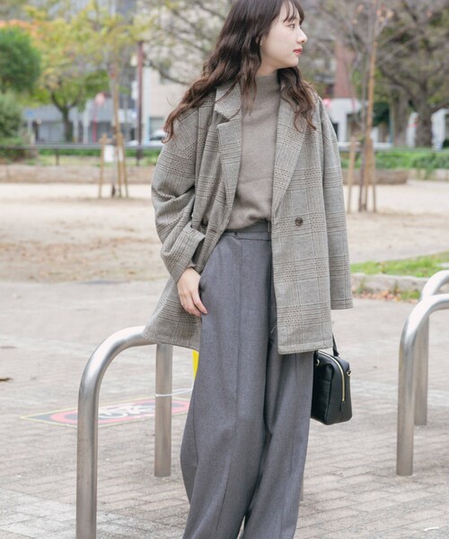 ITEMS URBANRESEARCH（アイテムズ アーバンリサーチ）の「オーバーサイズジャケット（テーラードジャケット・レディース・G.CHECK/NVY/B.CHECK/BRN・Free）」の21枚目の写真