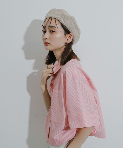 SENSE OF PLACE by URBAN RESEARCH（センスオブプレイスバイアーバンリサーチ）の「サーモベレー（ハンチング/ベレー帽・レディース・IVORY/BLACK・one）」の6枚目の写真