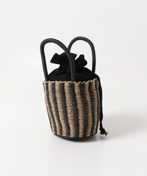 URBAN RESEARCH DOORS（アーバンリサーチドアーズ）の「巾着カゴバッグ（ハンドバッグ・レディース・BLACK/GRAGE・one）」の9枚目の写真