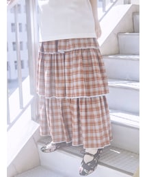 merry jenny | チェックティアードスカート(スカート)