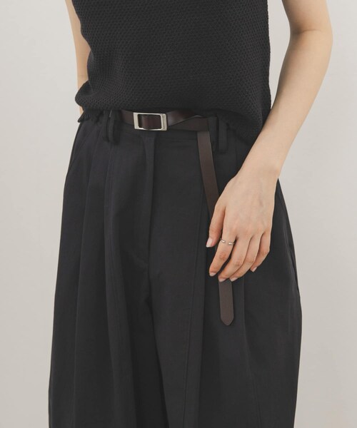 KBF（ケイビーエフ）の「スクエアバックルレザーベルト（ベルト・レディース・BLACK/D.BROWN/KHAKI・One）」の11枚目の写真