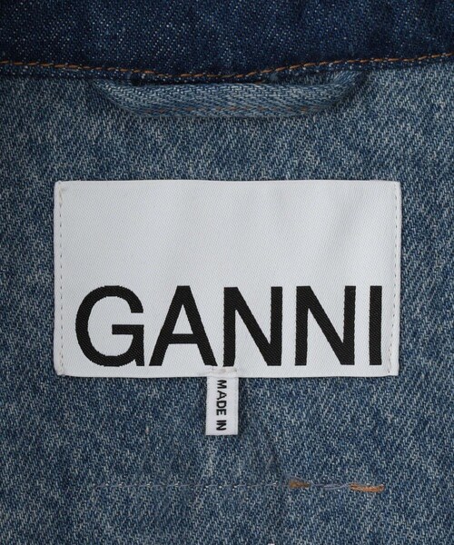 ADAM ET ROPE'(アダムエロペ)の「【GANNI(ガニー)】Patchwork Denim Midi Jacket(デニムジャケット・レディース・ブルー・1)」の22枚目の写真