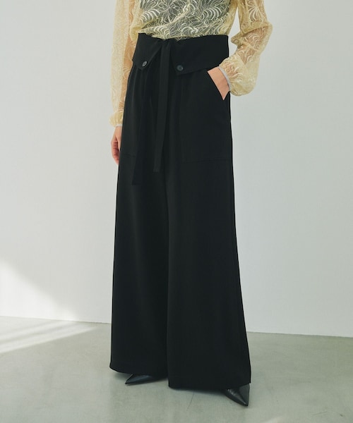 ROPE'(ロペ)の「【一部店舗限定】【REALM(レルム)】BAKER PANTS|ワイドパンツ 26SS(その他パンツ・レディース・ブラック/ホワイト/ブラウン系・36/38)」の8枚目の写真