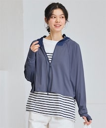 nissen | まるっと顔までUVパーカーポンチョ＜大きいサイズ有＞(パーカー)