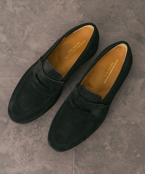 URBAN RESEARCH DOORS（アーバンリサーチドアーズ）の「LIFE STYLE TAILOR　マルチスペックスエードコインローファー（シューズ小物/雑貨・メンズ・BLACK・7/7.5/8/8.5）」の4枚目の写真