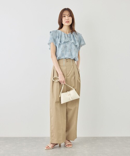 ROPE' PICNIC(ロペピクニック)の「花柄フェミニンブラウス(シャツ/ブラウス・レディース・オフホワイト/サックス/イエロー・F)」の20枚目の写真