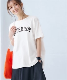 nissen | 吸汗速乾裾ラウンドプリントＴシャツ(Tシャツ/カットソー)