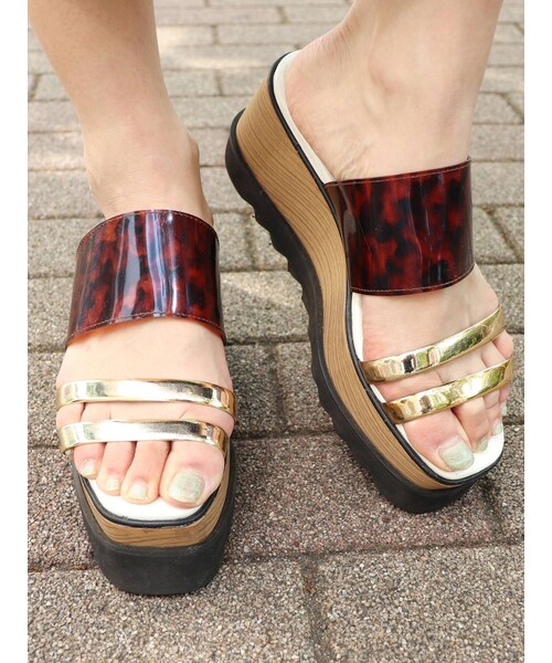 MURUA（ムルーア）の「クリアウェッジサンダル（サンダル・レディース・ブラック/ライトミックス/ミックス・35/36/37）」の18枚目の写真