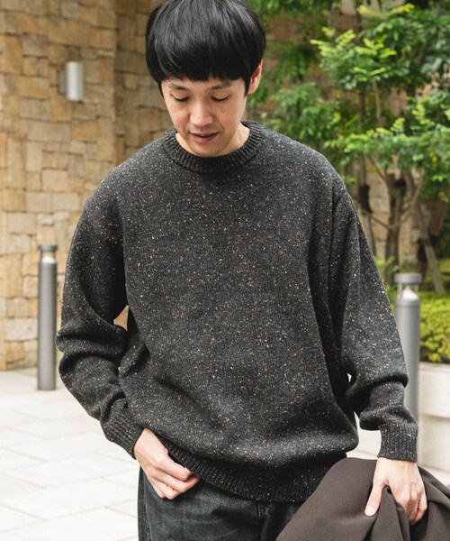 URBAN RESEARCH DOORS（アーバンリサーチドアーズ）の「ウールブレンドネップクルーネックニット（ニット/セーター・メンズ・BEIGE/BROWN/CHARCOAL・M/L）」の17枚目の写真