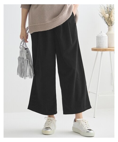 nissen（ニッセン）の「コーデュロイワイドパンツ【Otona Purete】（パンツ・レディース・黒/キャメル・M/L/LL/3L/4L/5L/6L）」の7枚目の写真