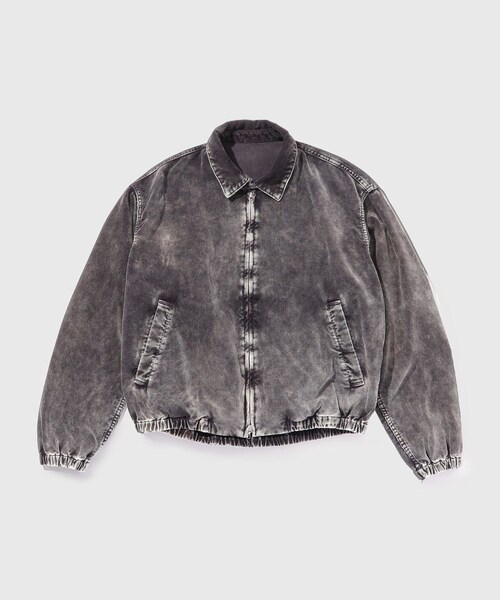 ADAM ET ROPE'（アダムエロペ）の「【URU/ウル】COTTON POLYESTER CORDUROY ZIP UP BLOUSON（ブルゾン・メンズ・スミクロ/ネイビー・1/2）」の2枚目の写真