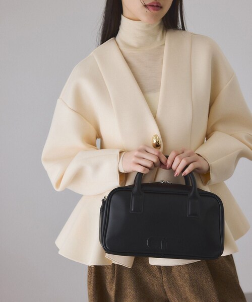 ADAM ET ROPE'（アダムエロペ）の「【サステナブル】ロゴスクエアボストンバッグ（ボストンバッグ・レディース・ブラック/ブラウン/シルバー・F）」の19枚目の写真