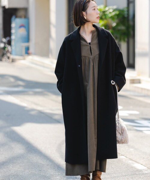 URBAN RESEARCH ROSSO（アーバンリサーチロッソ）の「F by ROSSO　サーモライトチェスターコート（チェスターコート・レディース・BROWN/GREIGE/BLACK・FREE）」の7枚目の写真