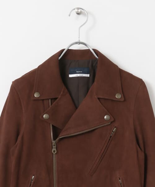 URBAN RESEARCH（アーバンリサーチ）の「SUPP.　別注 SUEDE RIDERS JACKET（ライダースジャケット・レディース・BROWN・S/M）」の10枚目の写真