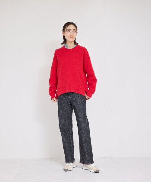 ROPE'(ロペ)の「ストレッチデニムストレートパンツ(デニムパンツ・レディース・ネイビー/ブルー・36/38/40)」の14枚目の写真