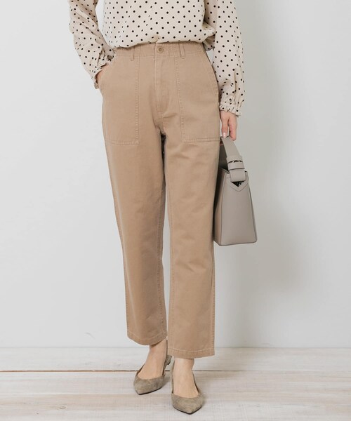 URBAN RESEARCH Sonny Label（アーバンリサーチサニーレーベル）の「ベイカーチノパンツ（チノパンツ・レディース・アイボリー/カーキ/キャメル/ネイビー・36/38）」の2枚目の写真