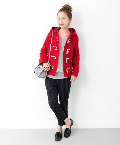 URBAN RESEARCH（アーバンリサーチ）の「ショートダッフルコート（ダッフルコート・レディース・BLUE/CHARCOAL/RED・FREE）」の10枚目の写真