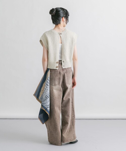 KBF（ケイビーエフ）の「ブークレニットベスト（ニット/セーター・レディース・L.GREIGE/PINK/BROWN・one）」の20枚目の写真