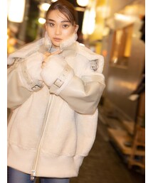 GYDA | BIGカラーワイドリブB-3ジャケット(ブルゾン)