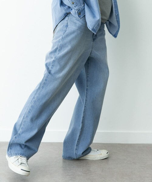 URBAN RESEARCH Sonny Label（アーバンリサーチサニーレーベル）の「『別注』RED KAP×Sonny Label　ワイドデニムパンツ（デニムパンツ・メンズ・ライトインディゴ/ユーズド・M/L）」の19枚目の写真