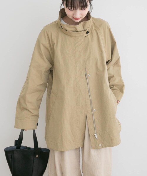 ITEMS URBANRESEARCH(アイテムズ アーバンリサーチ)の「テントラインハーフコート(テーラードジャケット・レディース・SAND/SAGE・Free)」の19枚目の写真