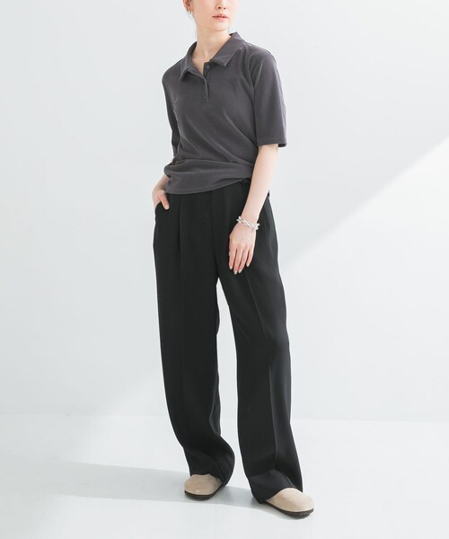 URBAN RESEARCH(アーバンリサーチ)の「パイルポロ衿カットソー(Tシャツ/カットソー・レディース・GRAY/YELLOW・FREE)」の9枚目の写真