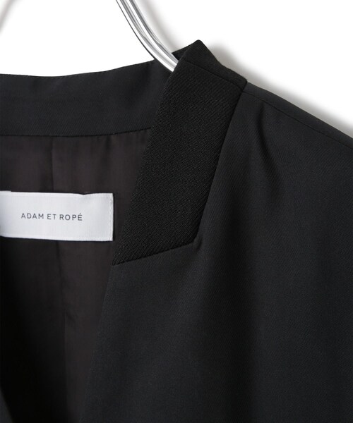 ADAM ET ROPE'（アダムエロペ）の「LIMONTAノーカラーダウンジャケット（ダウンジャケット/コート・レディース・ブラック/カーキ・F）」の22枚目の写真