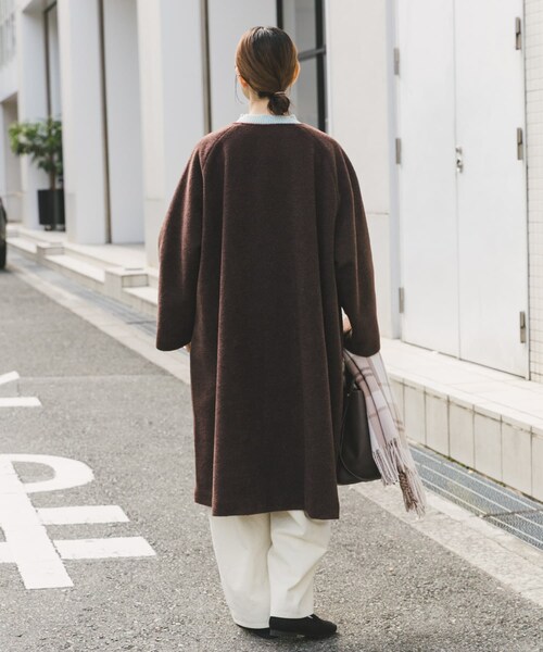 ITEMS URBANRESEARCH（アイテムズ アーバンリサーチ）の「シャーベットカラーコート（テーラードジャケット・レディース・MNT/CREAM/CHOCO・Free）」の17枚目の写真